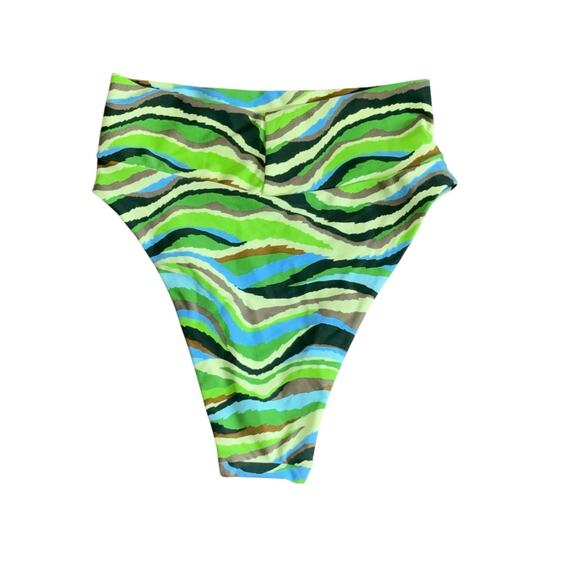 NWT! Aerie Stripe High Cut Cheeky Bikini Swim Bottom - Size XS - Picture 4 of 6